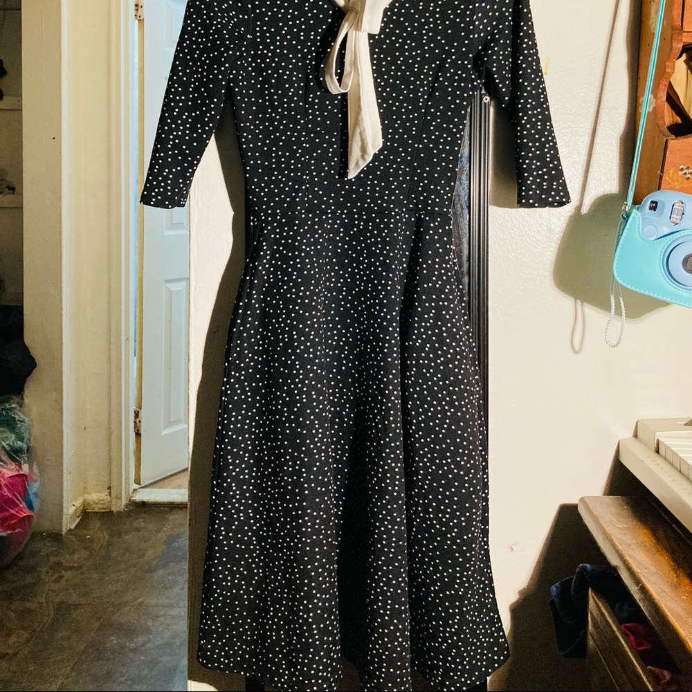 Black vintage midi dress size S